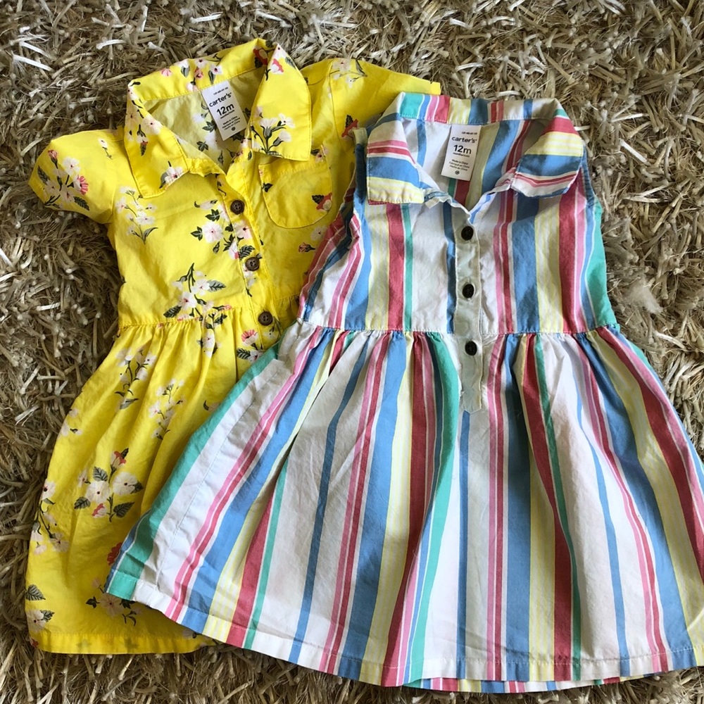 Two Carter’s summer dresses- 12M